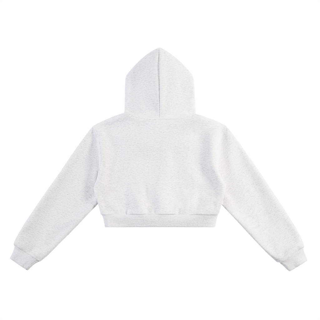 OG White Cropped Hoodie