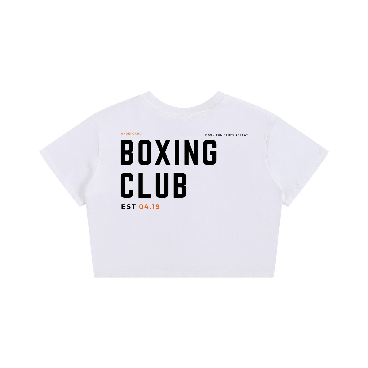 Butterbean Women's Crop in white - cropped boxing tee